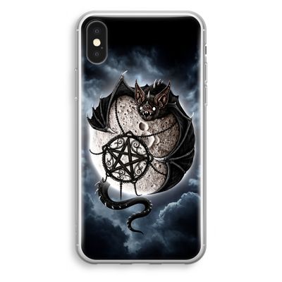 Volle maan: iPhone X Transparant Hoesje