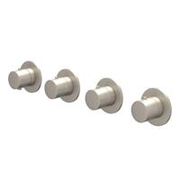 Afbouwdeel IVY Bond Inbouwthermostaat 3 Stopkranen Symmetry Met Ronde Rozetten Geborsteld Nickel PVD IVY
