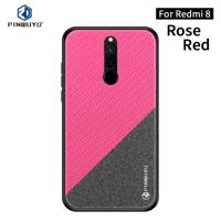 Voor Xiaomi RedMi 8 PINWUYO Rong serie schokbestendige PC + TPU + chemische Fiber doek beschermende cover (rood)