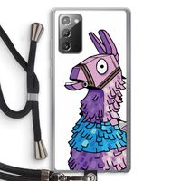 Lama: Samsung Galaxy Note 20 / Note 20 5G Transparant Hoesje met koord