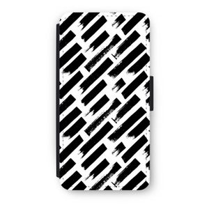 Zwarte vegen: iPhone 7 Plus Flip Hoesje