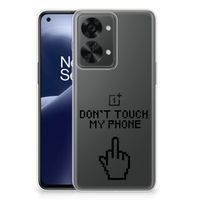 OnePlus Nord 2T Silicone-hoesje Finger Don't Touch My Phone