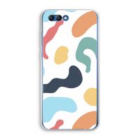 Memphis Shapes Blue: Honor 10 Transparant Hoesje