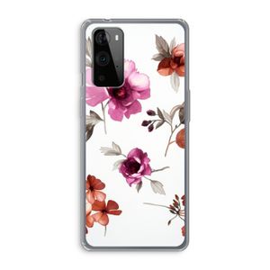 Geschilderde bloemen: OnePlus 9 Pro Transparant Hoesje