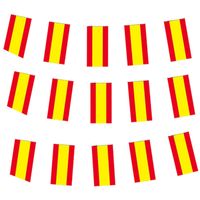 3x Papieren vlaggenlijn Spanje landen decoratie   -