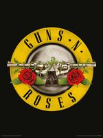 Guns N Roses Bullet Logo Art Print 30x40cm