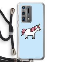 Eenhoorn: Huawei P40 Pro Plus Transparant Hoesje met koord