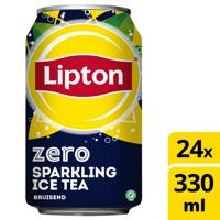 Frisdrank lipton ice tea sparkling zero blik 330ml | 24 stuks