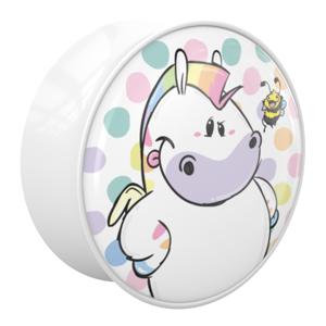 Double Flared Plug met Chubby Unicorn Design Acryl Tunnels & Plugs