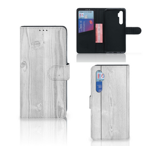 Xiaomi Mi Note 10 Lite Book Style Case White Wood