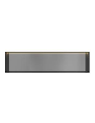 Hotbath &MORE Inbouwnis 30x120x10cm frameless + LED Geborsteld Gunmetal PVD