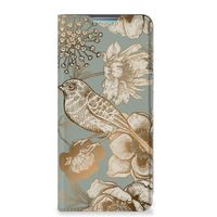 Smart Cover voor Samsung Galaxy A53 Vintage Bird Flowers