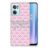 OnePlus Nord CE 2 5G Silicone-hoesje Flowers Pink DTMP - thumbnail