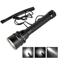 5 x CREE XM-L2 White Light Diving Flashlight 6800 LM Diving Depth: 150m (Black)