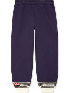 Gucci Kids pantalon de jogging à logo imprimé - Bleu