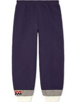 Gucci Kids pantalon de jogging à logo imprimé - Bleu - thumbnail