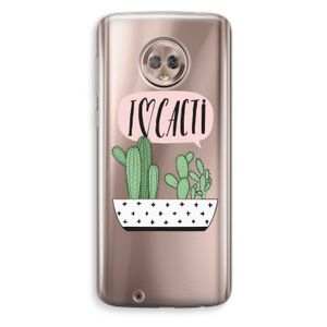 I love cacti: Motorola Moto G6 Transparant Hoesje