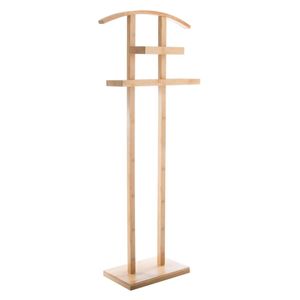 Kledingrek Dressboy - Colbert/jas hanger - staand model - bamboe hout - lichtbruin - 44 x 22 x 113 c