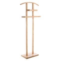 Kledingrek Dressboy - Colbert/jas hanger - staand model - bamboe hout - lichtbruin - 44 x 22 x 113 c
