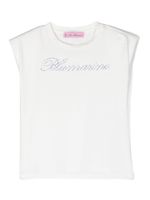 Miss Blumarine t-shirt à logo imprimé - Blanc