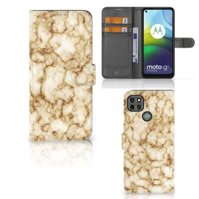 Motorola Moto G9 Power | Bookcase | Marmer Goud