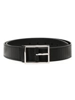 Paul Smith ceinture en cuir à fini embossé - Noir