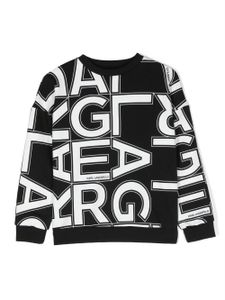 Karl Lagerfeld Kids sweat à logo imprimé - Noir