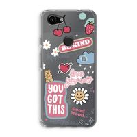 Positivity: Google Pixel 3a Transparant Hoesje Positivity: Google Pixel 3a Transparant Hoesje