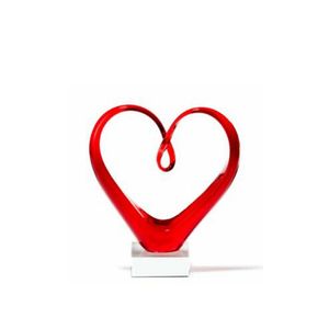 LEONARDO Heart decoratief beeld & figuur Rood Glas