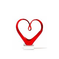 LEONARDO Heart decoratief beeld & figuur Rood Glas - thumbnail