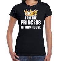 Im the princess in this house t-shirts voor thuisblijvers tijdens Koningsdag zwart dames 2XL  -