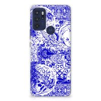 Silicone Back Case Motorola Moto G60s Angel Skull Blauw - thumbnail