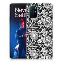 OnePlus 8T TPU Case Black Flowers - thumbnail