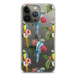 Kleurrijke papegaaien: iPhone 13 Pro Transparant Hoesje