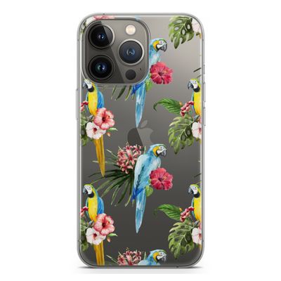 Kleurrijke papegaaien: iPhone 13 Pro Transparant Hoesje