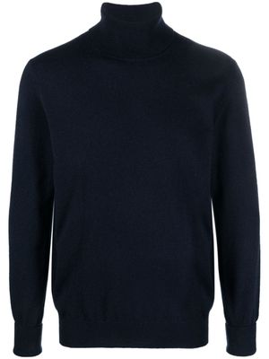 Ballantyne pull brodé en cachemire à col roulé - Bleu