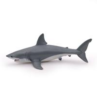 Plastic speelgoed figuur witte haai 19 cm   -