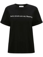 Victoria Beckham t-shirt en coton à slogan imprimé - Noir Victoria Beckham t-shirt en coton à slogan imprimé - Noir