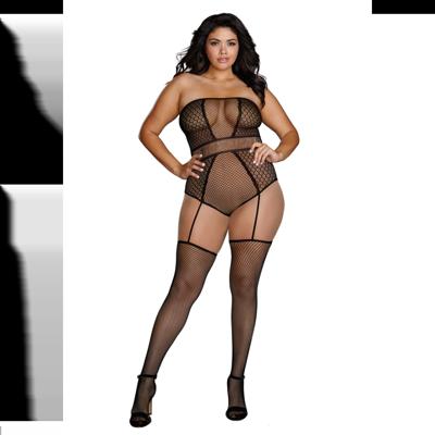 Dreamgirl Strapless Teddy Bodystocking - Plus Size