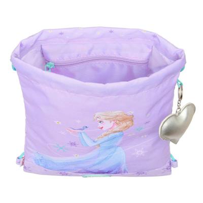 Rugtas met Koordjes Frozen Spirit Lila 26 x 34 x 1 cm