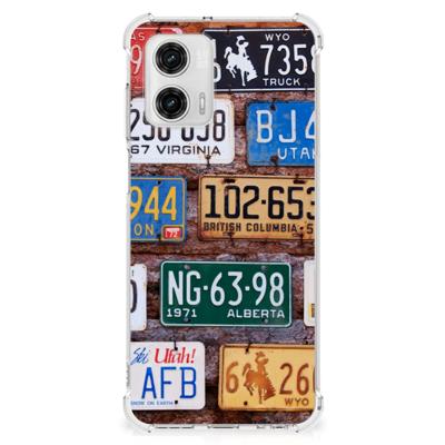 Motorola Moto G73 Anti-shock Hoesje met foto Kentekenplaten Motorola Moto G73 Anti-shock Hoesje met foto Kentekenplaten