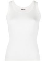 Auralee sleeveless cotton knitted top - Blanc