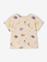 T-shirt baby jongen met print vanille