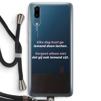 gij zijt ook iemand: Huawei P20 Transparant Hoesje met koord