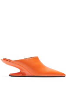 Nº21 mules Sabot 60 mm en cuir - Orange