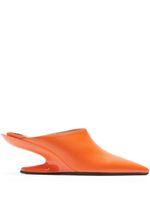 Nº21 mules Sabot 60 mm en cuir - Orange - thumbnail