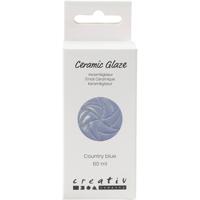 Creativ Company Keramiek glazuur, 984-1101 °c, dekkend, country blue, 60 ml/ 1 fles