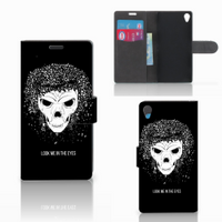 Telefoonhoesje met Naam Sony Xperia Z3 Skull Hair