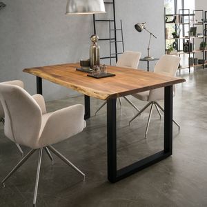 Artistiq Living Eettafel 'Karri' Met U-poot, Acaciahout, 220 x 110cm
