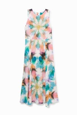 Lange jurk met vervaagd effect - MATERIAL FINISHES - 46